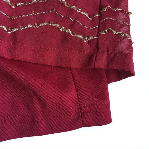 Angie dressy burgundy romper in size medium - Picture 9 of 12